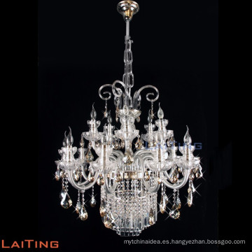 Hot sale high quality 15 lights glass candle chandeliers 85303